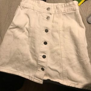 white jean skirt